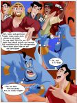1001_for_one_night. aladdin_(series) beauty_and_the_beast cartoonvalley.com comic crossover disney dreamworks gaston genie genie_(aladdin) helg_(artist) miguel prince_naveen text the_princess_and_the_frog the_road_to_el_dorado tulio_(the_road_to_el_dorado) rating:Questionable score:6 user:mmay