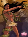  bottomless disney_princess_unleashed offworldtrooper pocahontas pocahontas_(character) skirt snake staff  rating:questionable score:17 user:mmay