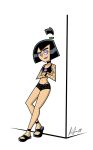 1girl aulio_giron_(artist) bikini black_bikini black_hair danny_phantom samantha_manson swimsuit rating:safe score:10 user:xjack