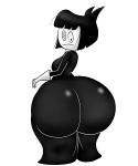  ass black_hair butlova creepy_susie dress inflation ribbon the_oblongs white_skin wig  rating:questionable score:8 user:ubw2321