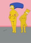bart_simpson blue_hair hair marge_simpson pregnant the_simpsons topflite yellow_skin rating:Questionable score:59 user:rule35