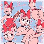 1girl breasts female_anthro furry giggles_(htf) happy_tree_friends human_on_anthro looking_at_viewer pussy tenmathemaiden tongue_out rating:explicit score:2 user:wiggy45_