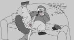 anilingus anus ass blargsnarf bottomless chief_wiggum couch donut grey_background jester_(artist) marge_simpson oral penis spread_legs testicles the_simpsons rating:Explicit score:10 user:AssNTitties
