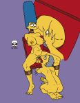 blue_hair hair marge_simpson moe_szyslak the_fear the_simpsons yellow_skin rating:Explicit score:10 user:rule35