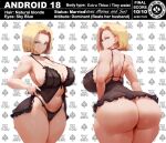  1girl android_18 cutesexyrobutts dragon_ball female_only  rating:explicit score:3 user:krimson