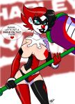 aeolus batman_(series) breasts clown corset cosplay dc dc_comics giggles_the_slutty_clown gloves hammer harleen_quinzel harley_quinn harley_quinn_(cosplay) mallet panties pasties stockings rating:Questionable score:48 user:SimsPictures