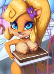  animal_ears bandicoot blonde_hair breasts cake coco_bandicoot crash_bandicoot crash_bandicoot_(series) green_eyes looking_at_viewer nipples nude sif sif_(artist) smile solo thefuckingdevil  rating:explicit score:57 user:shadowking11
