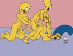 ahegao all_fours anal anal_fingering ass bart_simpson breasts cheating doggy_position incest lisa_simpson marge_simpson nude tears testicle_grab the_fear the_simpsons yellow_skin rating:Explicit score:17 user:zoeyzoey6