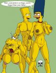 ahegao ass bart_simpson bent_over big_breasts blush breasts fingering fisting green_background handjob incest lisa_simpson marge_simpson mutual_masturbation nude pearls penis pussy smile the_fear the_simpsons yellow_skin rating:Questionable score:15 user:rule35
