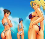  3girls bikini ino_yamanaka konan looking_back lvl_(artist) multiple_girls naruto tenten  rating:questionable score:30 user:lizard