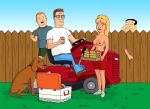 backyard bobby_hill breasts crossover family_guy glenn_quagmire hank_hill king_of_the_hill knothole luanne_platter nipples penis shorts topless rating:Explicit score:2 user:toonhunter