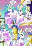 1boy 1girl anthro best_shift_ever breasts clothed comic crown equestria_untamed female female_anthro friendship_is_magic horn male male_anthro my_little_pony princess_celestia princess_celestia_(mlp) tagme tail wings rating:Questionable score:9 user:Heatwave-the-cat