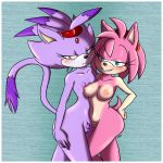 1girl 2015 amy_rose anthro areola ass bedroom_eyes blaze_the_cat bluechika blush breast_squish breasts breasts_frottage cat duo feline frown fur furry green_eyes grin group hair half-closed_eyes hedgehog looking_at_viewer mammal navel nipples nude pink_fur presenting pubic_hair purple_fur pussy seductive sega simple_background small_breasts smile video_games yellow_eyes rating:Explicit score:12 user:Furry_Love