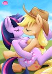2girls applejack applejack_(mlp) bbmbbf breasts closed_eyes cutie_mark equestria_untamed friendship_is_magic horn kissing multiple_girls my_little_pony nude palcomix tail twilight_sparkle twilight_sparkle_(mlp) yuri rating:Explicit score:17 user:Heatwave-the-cat