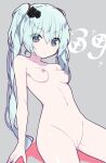  1girl blue_hair breasts completely_nude eyebrows_visible_through_hair giryu long_hair miku_hatsune nude small_breasts sparkling_eyes tied_hair twin_tails  rating:explicit score:1 user:ftr