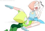 breasts cartoon_network gnome-no licking_pussy nipples pearl pearl_(steven_universe) peridot peridot_(steven_universe) pussy steven_universe tumblr white_background rating:Questionable score:17 user:unknowmoney23
