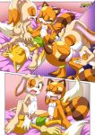 2girls bbmbbf cream_the_rabbit french_kiss furry marine_the_raccoon miles_"tails"_prower mobius_unleashed multiple_girls palcomix sega sonic_(series) sonic_the_hedgehog_(series) tagme tails_n'_cream_2 rating:Explicit score:16 user:Heatwave-the-cat