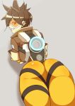 1girl all_fours ass ass_shake belt bomber_jacket bouncing_breasts breasts brown_hair crossed_arms earrings gif goggles grin huge_ass jacket jewelry jiggle looking_at_viewer looking_back nisego overwatch pants short_hair skin_tight smile solo teeth thighs tight tight_pants tracer_(overwatch) twerking video_game rating:Questionable score:102 user:Foot&BootyLover