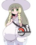 0k0j0 big_breasts blonde_hair breasts green_eyes lillie lillie_(pokemon) nintendo pokemon pokemon_sm pregnant rating:Questionable score:2 user:ShadowKing11