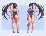ass big_ass big_breasts breasts brown_eyes brown_hair genderswap goggles kruth666 kyon one-piece_swimsuit smile suzumiya_haruhi_no_yuuutsu swimsuit rating:questionable score:32 user:shadowking11