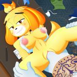 1girl animal_crossing anthro breasts canine furry isabelle_(animal_crossing) looking_at_viewer male male/female mammal nintendo penis pussy slickehedge video_games rating:Explicit score:9 user:Furry_Love