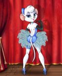 1girl anthro anthro_mouse ass blue_eyes blue_high_heels blue_leotard dancer_outfit disney female female_anthro female_anthro_mouse female_only furry gloves high_heels kneepits legs leotard long_gloves looking_at_viewer looking_back mammal miss_kitty_mouse mouse mouse_ears mouse_tail non-nude rodent solo standing tail the_great_mouse_detective thigh_band white_fur rating:Questionable score:9 user:SaturnaTheGam