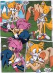 a_spawing_session amy_rose bbmbbf cream_the_rabbit miles_"tails"_prower mobius_unleashed multiple_tails palcomix palteam sega sonic_(series) sonic_the_hedgehog sonic_the_hedgehog_(series) tail rating:Explicit score:13 user:Christianmar762