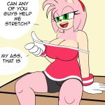1girl 2017 amy_rose anthro big_breasts breasts cleavage clothed clothing english_text eulipotyphlan furry green_eyes half-closed_eyes hedgehog mammal open_mouth pink_hair sega simple_background smile sonic_(series) sonic_the_hedgehog_(series) suggestive text two_tone_body undressing viktor2 rating:Questionable score:14 user:Furry_Love