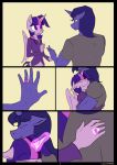 1girl 5_fingers anthro artist_name clothed clothing comic duo equine friendship_is_magic furry hair horn hugging kanashiipanda male mammal my_little_pony night_light purple_eyes purple_hair simple_background smile twilight_sparkle winged_unicorn wings rating:Questionable score:2 user:Furry_Love