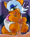 1boy 1girl anthro big_breasts breasts cum ejaculation furry human human_male_on_female_anthro interspecies large_breasts nude paizuri rouge_the_bat sega sonic_(series) rating:Explicit score:10 user:Hayabusa1999