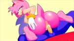 1girl amy_rose anthro anus areola ass big_ass black_nose bracelet breasts bubble_butt clothing cum cum_in_pussy cum_inside duo erect_nipples erection eyelashes female female_on_top gloves green_eyes hairband half-closed_eyes hedgehog high_res holding_butt humanoid_penis jammiez jewelry kneel legwear looking_back looking_pleasured male male/female male_penetrating mammal mastery_position mostly_nude nipples one_eye_closed orgasm_face penetration sega sex sitting socks sonamy spread_legs spreading sweat testicles vaginal vaginal_penetration rating:Explicit score:4 user:g273435d