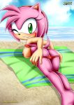 1girl 2017 amy_rose areola ass bbmbbf beach bikini blush breasts exposed_breasts eyelashes furry green_eyes hairband hand_on_ass hedgehog looking_at_viewer looking_back mobius_unleashed nipples ocean on_stomach outdoors palcomix panties_down rear_view sega smile sonic_(series) sonic_the_hedgehog_(series) undressing wink rating:Explicit score:35 user:Christianmar762