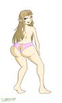  1girl big_ass facing_away female female_only mostly_nude princess_zelda slopster! solo tagme the_legend_of_zelda white_background  rating:questionable score:2 user:slopster!