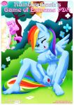 bbmbbf comic cover_page equestria_untamed friendship_is_magic my_little_pony palcomix rainbow_dash rainbow_dash's_game_of_extreme_pda rainbow_dash_(mlp) rating:Explicit score:2 user:losttapes219