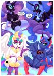4girls bbmbbf comic equestria_untamed friendship_is_magic my_little_pony nightmare_moon nightmare_moon_(mlp) nightmare_moon_armor nightmare_rarity nightmare_rarity_(mlp) palcomix princess_celestia princess_celestia_(mlp) princess_luna princess_luna_(mlp) the_secret_ingredient_is_fluttershy..._fluttershy! rating:Explicit score:5 user:losttapes219