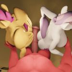  1girl 3d_(artwork) anthro ass big_macintosh_(mlp) big_penis digital_media_(artwork) friendship_is_magic furry genitals gif group group_sex hasbro hot_dogging low_res male moorsheadfalling my_little_pony penis scootaloo_(mlp) sex sweetie_belle_(mlp) threesome  rating:explicit score:5 user:furry_love