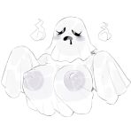  areola areola areola_slip big_breasts blush breasts embarrassed erect_nipples ghost huge_breasts nipples sakana888888888  rating:explicit score:5 user:adam666