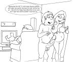 chris_griffin family_guy lois_griffin monochrome peter_griffin pregnant the_fear rating:Explicit score:1 user:rule35