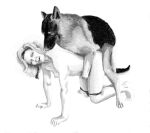  1girl beastiality dog doggy_position drawing nude 