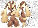 1girl breasts bunny female/male furry furry_ears furry_female gen_4_pokemon lilmoonie lopunny male pokemon text 