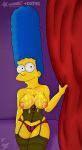  breasts corset cum cum_on_breasts marge_simpson panties stockings the_simpsons 