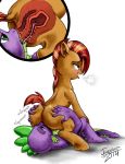  1boy 1girl ass ass_squeeze babs_seed babs_seed_(mlp) blush cervical_penetration dragon earth_pony forked_tongue friendship_is_magic groping heavy_breathing interspecies licking male/female male_dragon my_little_pony oral pony pussy spike_(mlp) squeeze tongue tongue_in_pussy uterus womb x-ray 