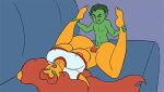  animated beast_boy bouncing_breasts dc dc_comics garfield_logan glassfish green_eyes huge_breasts koriand&#039;r missionary no_sound orange_hair orange_skin size_difference starfire teen_titans thrusting thrusting_into_pussy webm 