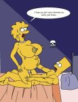 bart_simpson cowgirl_position incest lisa_simpson pregnant the_fear the_simpsons yellow_skin 