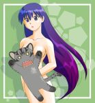 azumanga_daioh big_breasts blocking censored long_hair maya_(azur_lane) purple_hair sakaki