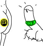 ass dc green_lantern green_lantern_(series) green_lantern_corps penis ring sinestero_corps tattoo