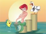  breasts disney fish flounder princess_ariel scuttle seagull tagme the_little_mermaid 