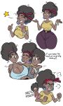  1girl afro angry ass big_ass big_breasts black_eyes breasts clenched_teeth closed_eyes comic dark-skinned_female dark-skinned_male male milf mother_&amp;_daughter mother_&amp;_son shrug small_breasts smile text thick_thighs thumbs_up wappah wappah_fitzgerald_(wappah) wappai_fitzgerald_(wappah) whoopie_fitzgerald_(wappah) 