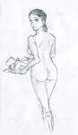  ass breasts chell erect_nipples nipples nude portal_(series) portal_(video_game) single_breast small_breasts 