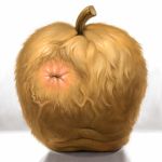  anus apple bad_id brown_hair copyright_request featured_image food fruit inanimate lowres no_humans objectification toron veins what 